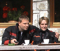 Elke und Heiko beim Cappucino trinken
